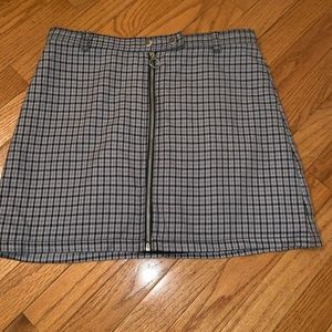 PURPLE PLAID SKIRT